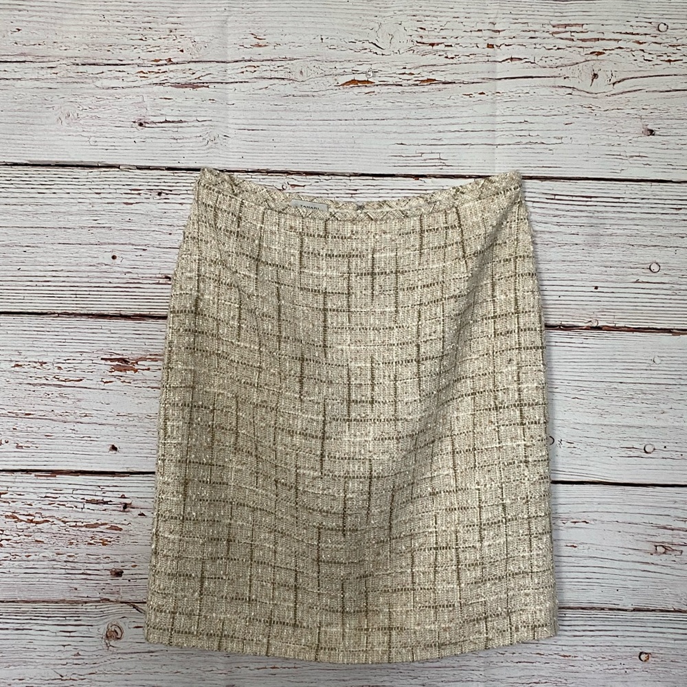 Womens Tahari Arthur S. Levine Skirt size 10 Cream and Taupe